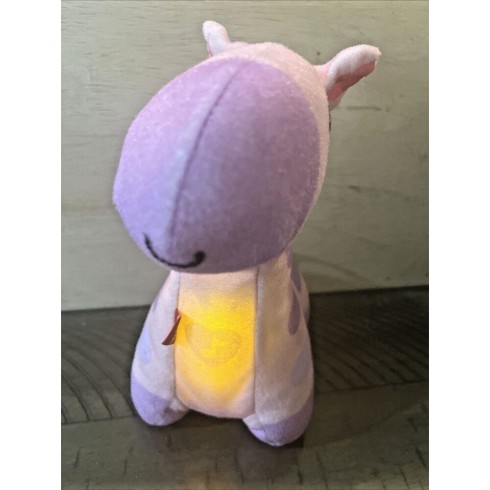 Fisher Price Soothe & Glow Giraffe Pink Purple Musical Baby Light 9" Plush 2013